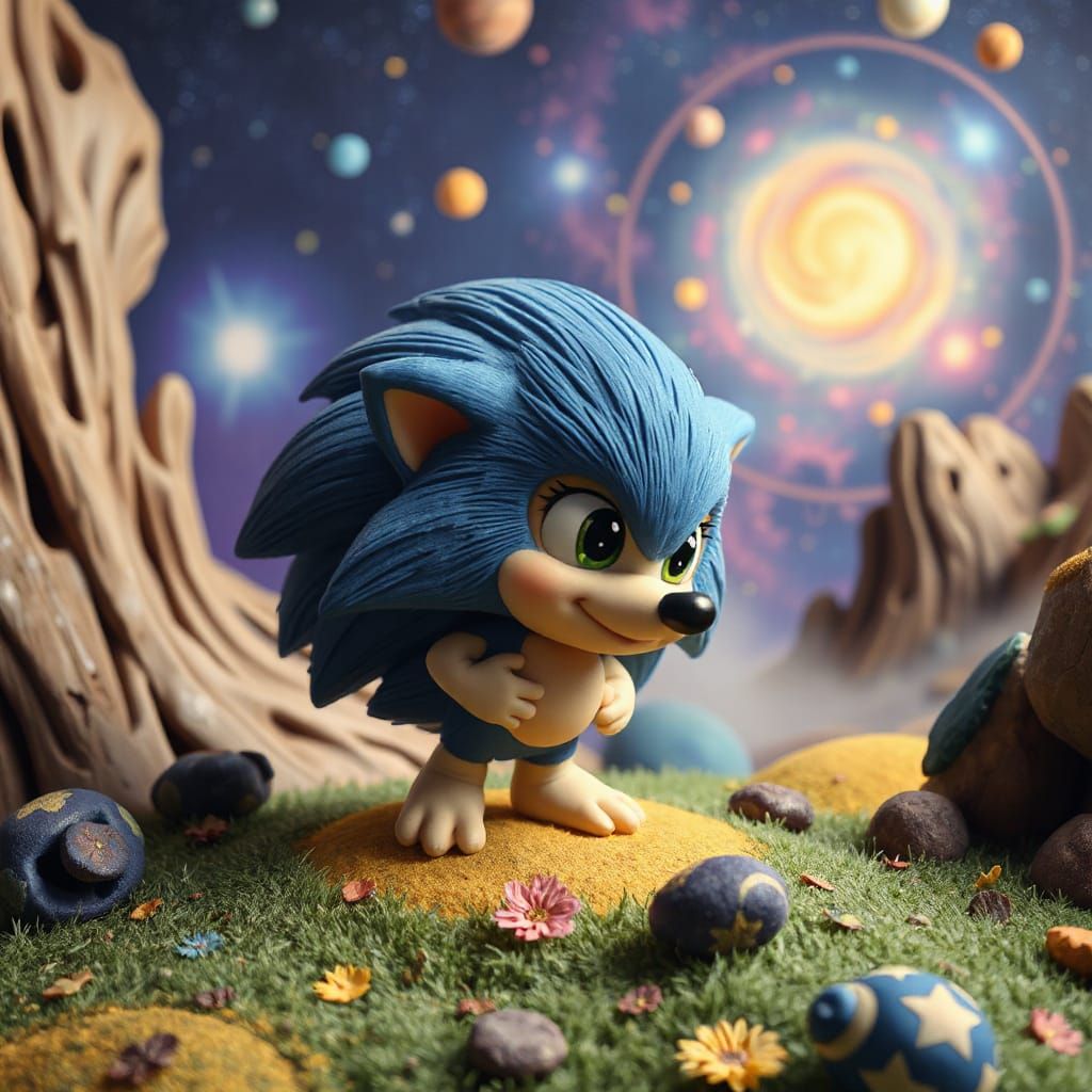 Whimsical Hedgehog Embarks on Cosmic Quests in Dre... - AI Art