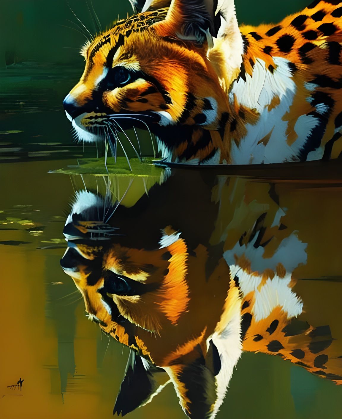 The serval's rest   by @Kle00