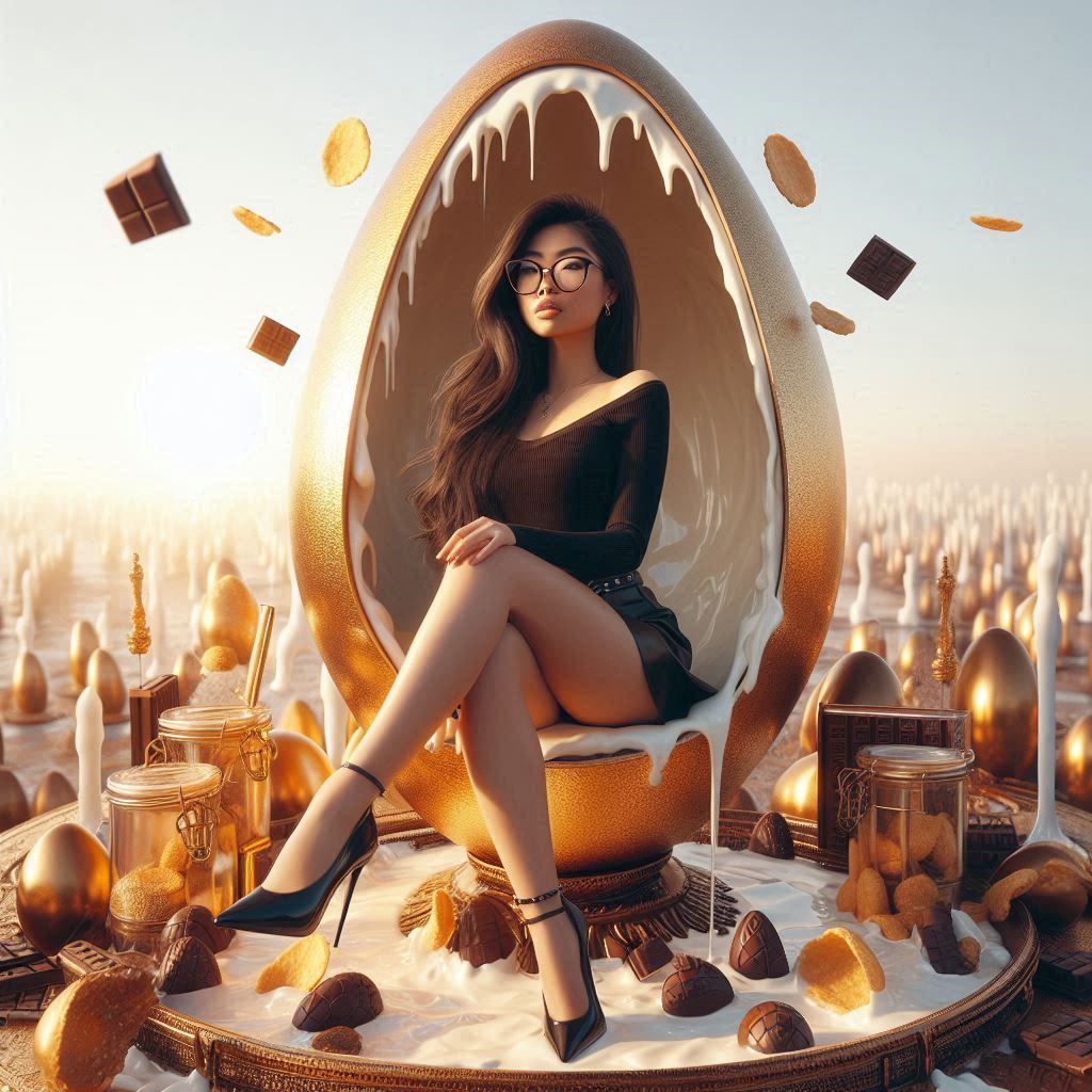 Chocolate egg throne