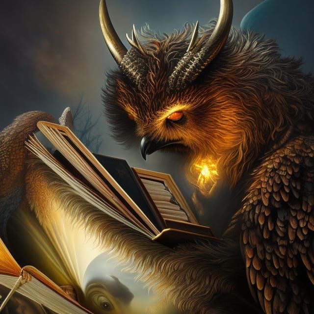 Intensely curious owl