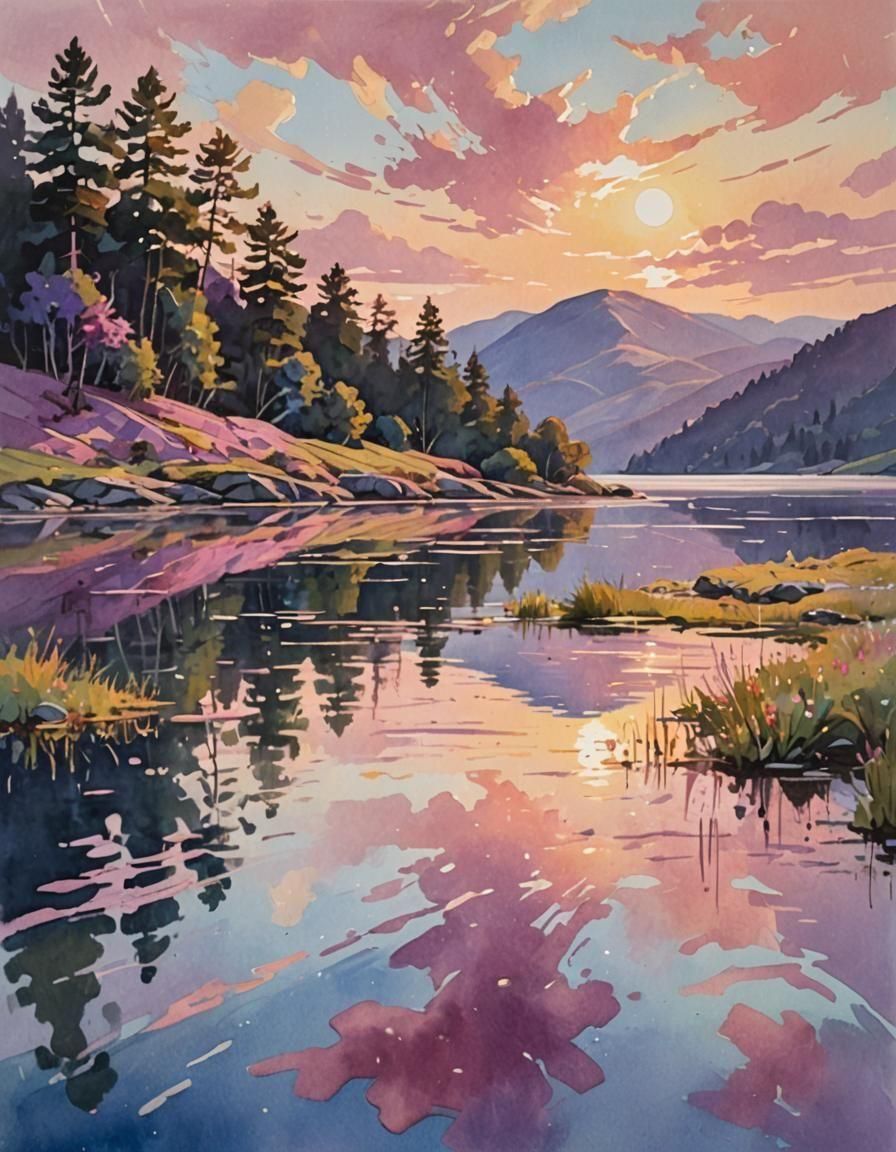 water reflecting clouds