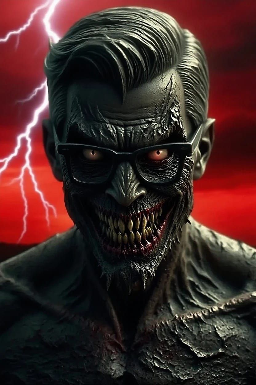 Nightmare fuel creation of an evil night terror demon creatu...