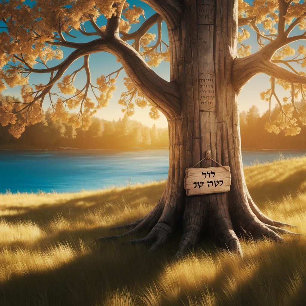 Majestic Tree in Sun-Drenched Meadow