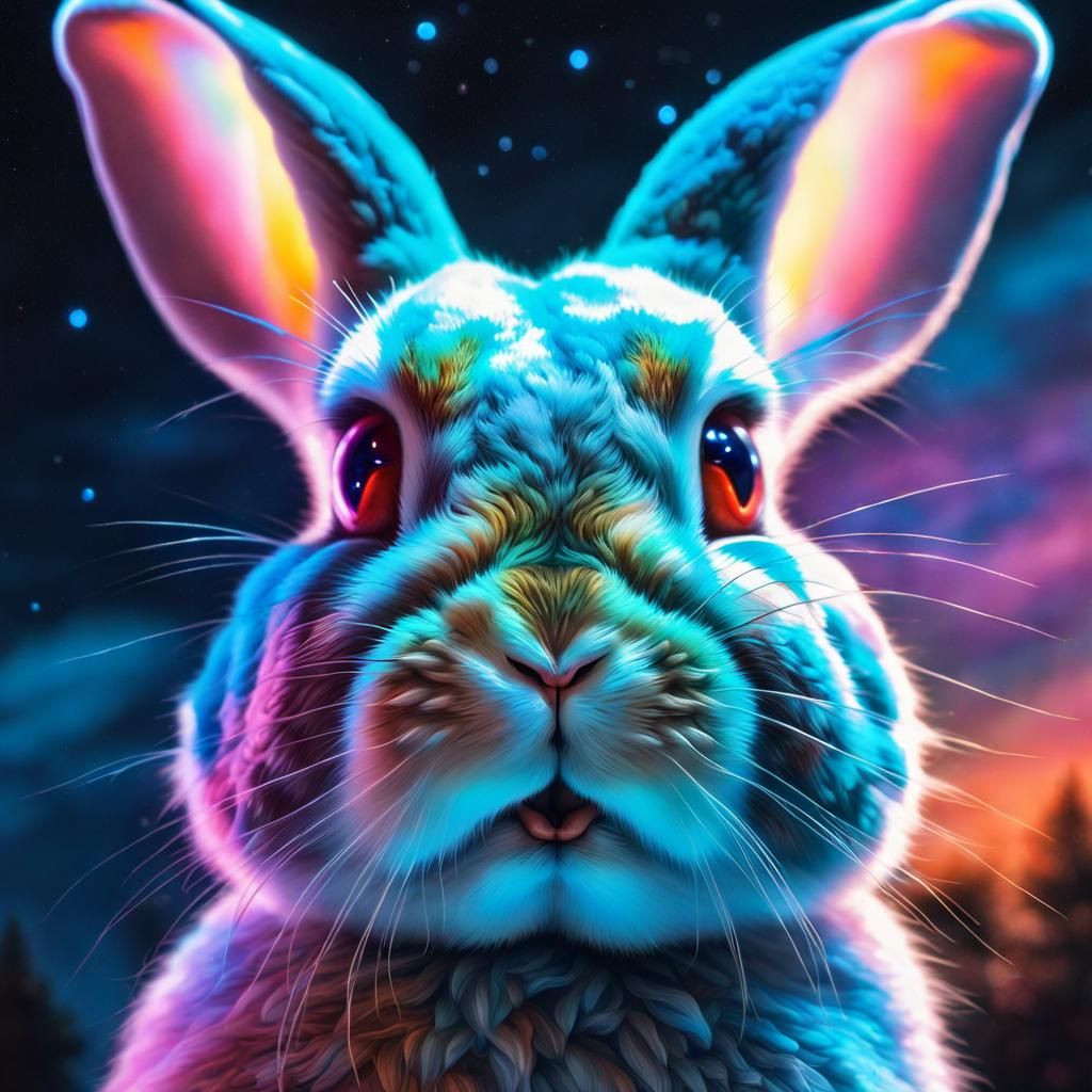 Spectral Bunny  by @Shree Digi Creations