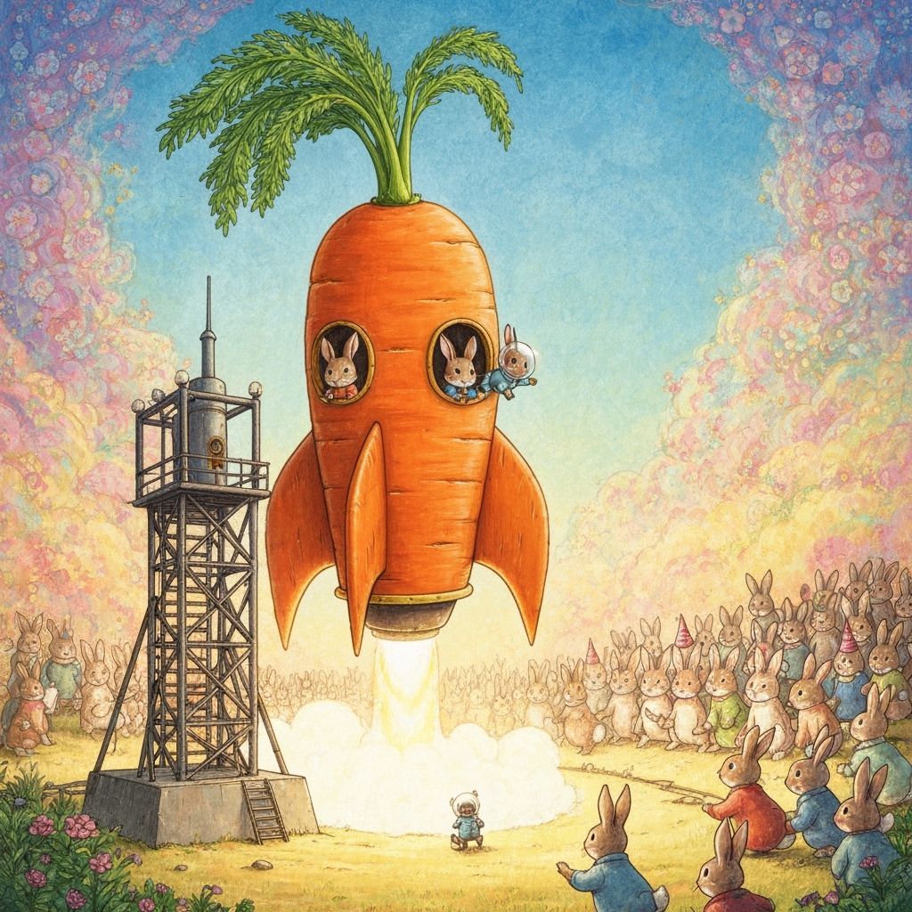 Carrot space ship  by @Fantasy World