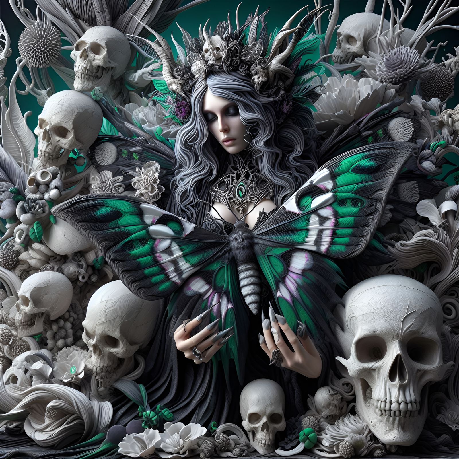 Green Moth Woman BI 6