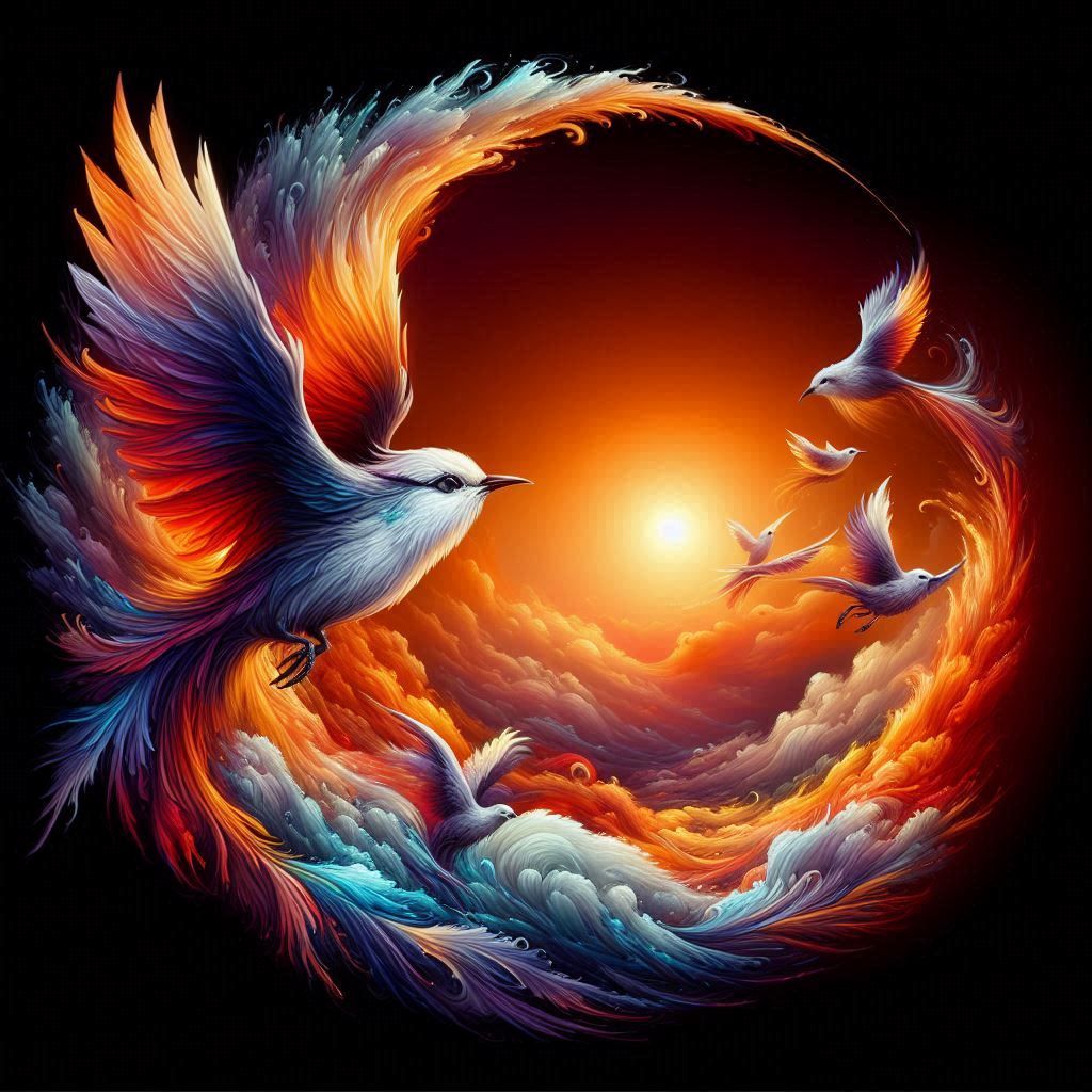 Birds of the sunset