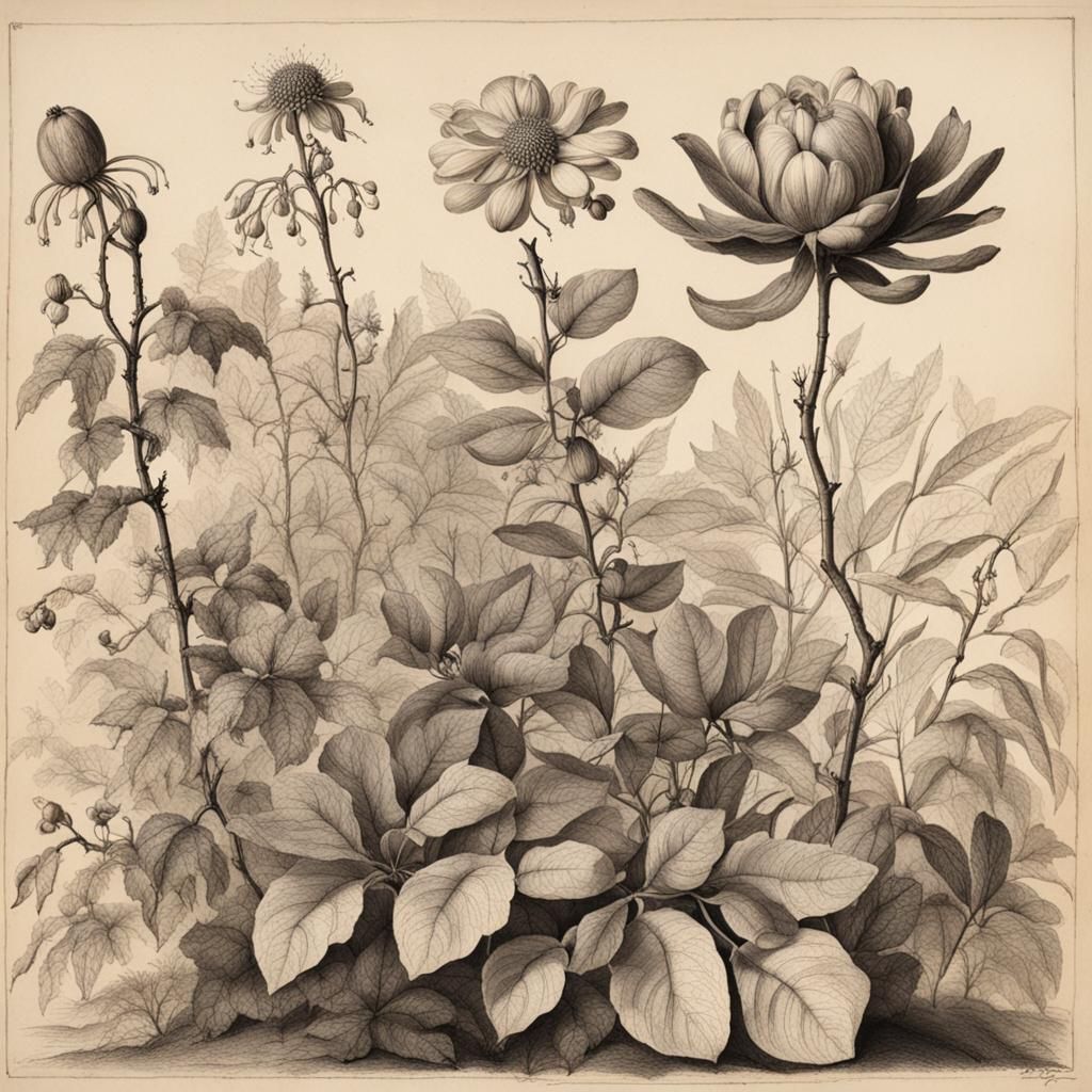 Botanical Ink Drawings