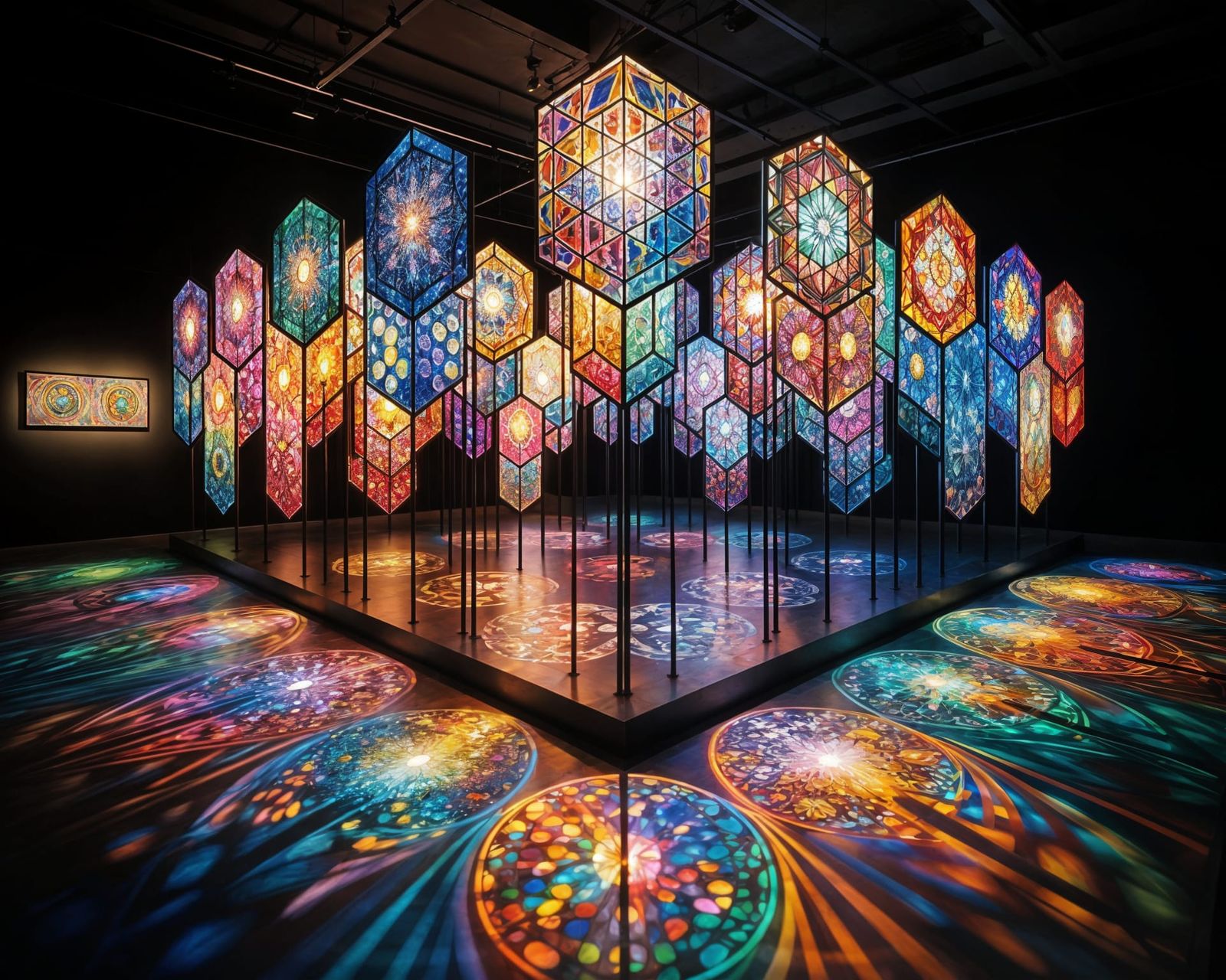 The art installation of Light Reflections  by @DaveyJ