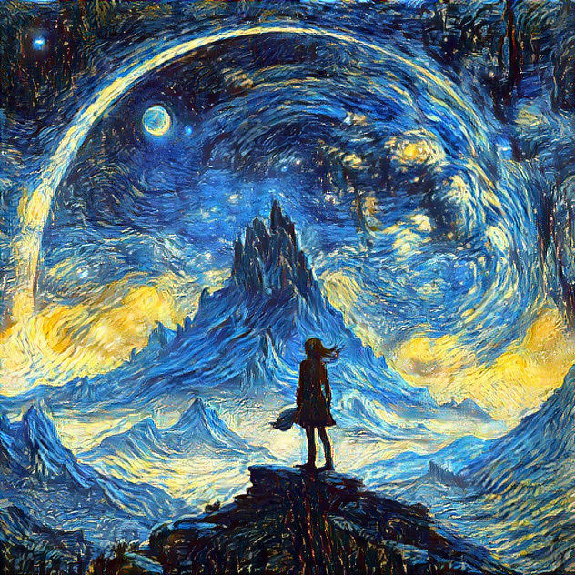 My 'Natural Beauty' in the style of Van Gough