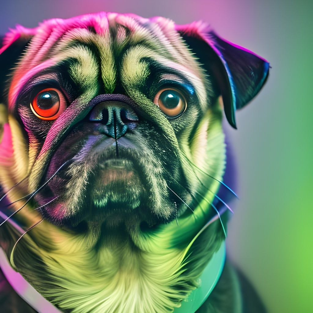 Etherial Pug - AI Generated Artwork - NightCafe Creator