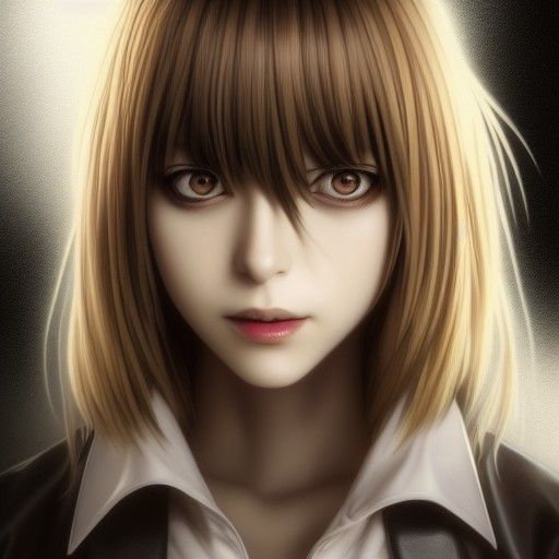 Misa Amane Death Note, head and shoulders portrait, 8k resolution ...