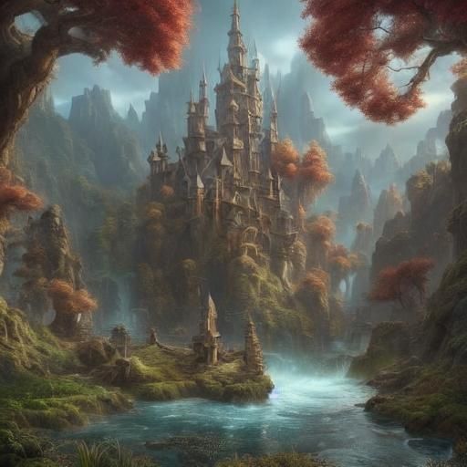 <lora:Landscapes:1.0> Huge landscape with a castle