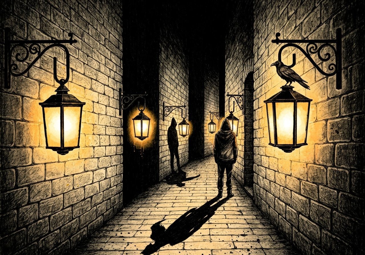 Alley of Shadows and Lanterns