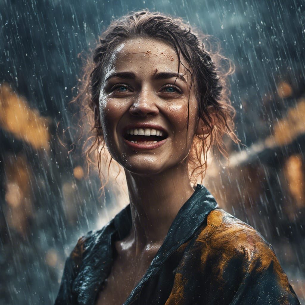 Happy in the rain