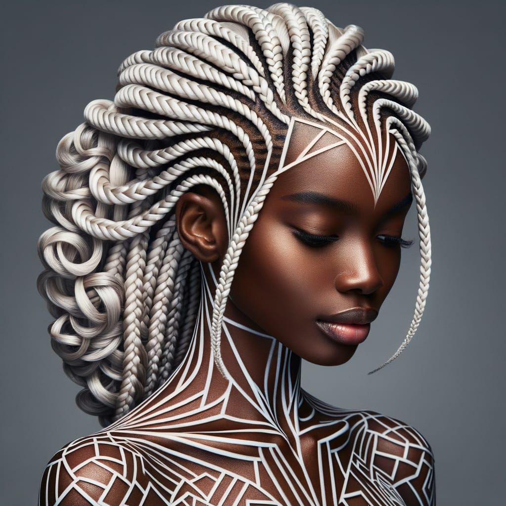 Shades of White & Unusual Hairstyles  by @Lady of the Thorns