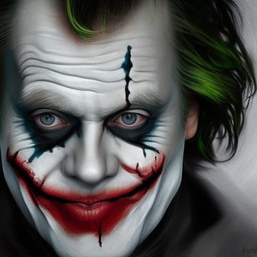 Actor Mark Hamill in The Joker's makeup. Jack Nicholson inspired - AI ...