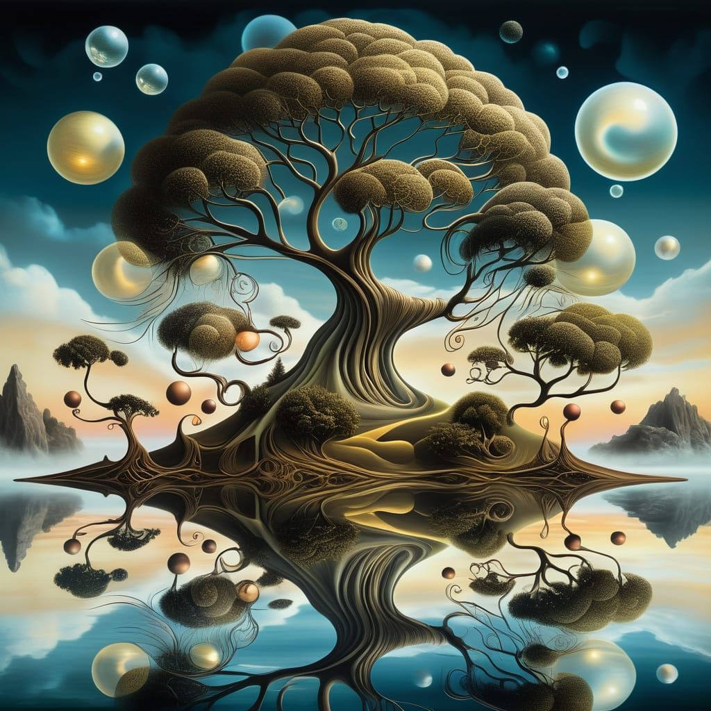 Surreal Orb Tree   by @Musk Kellman