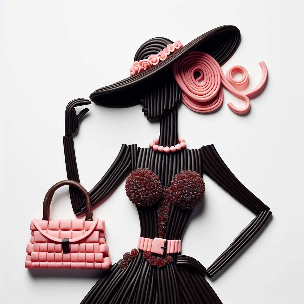 Liquorice and pink candy