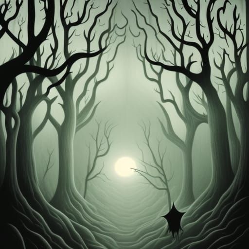 Spooky forest - AI Generated Artwork - NightCafe Creator