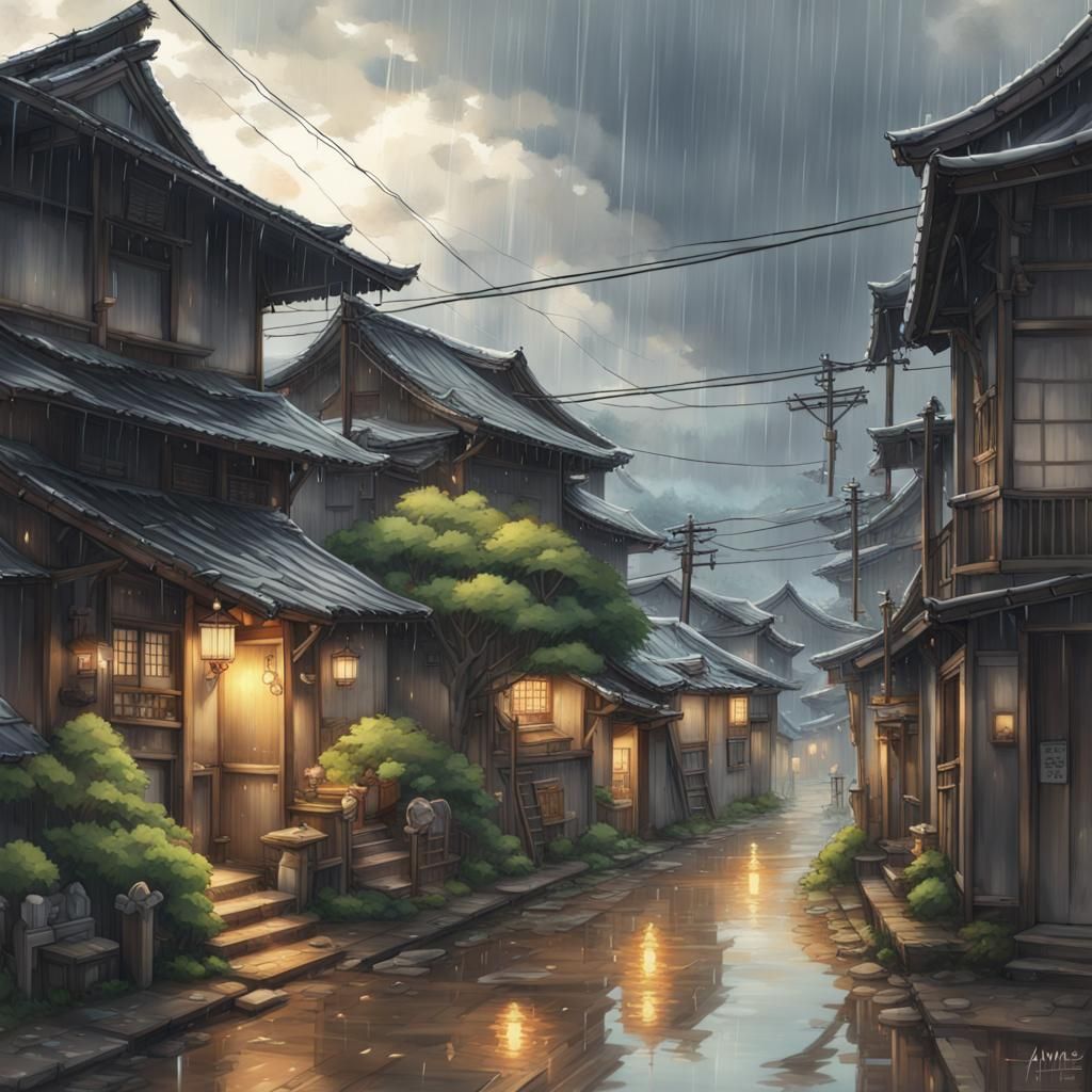 A rainy day 🌧️ - AI Generated Artwork - NightCafe Creator