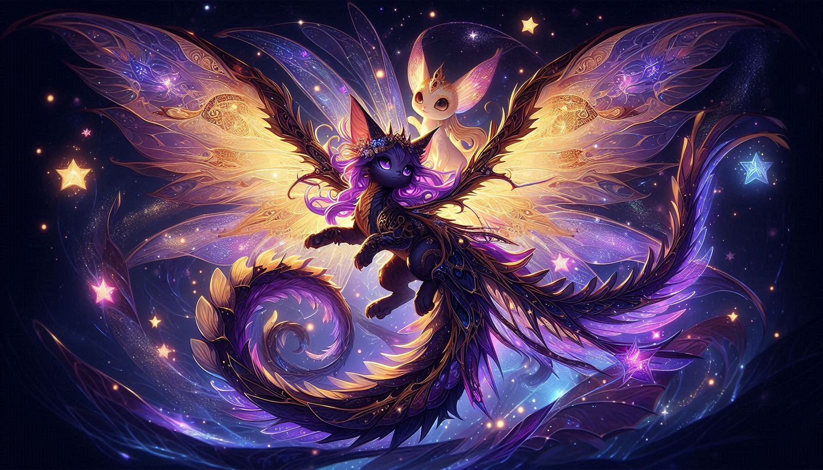 Fantasy creature with wings.