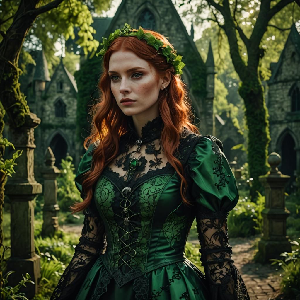 The beautiful goth woman