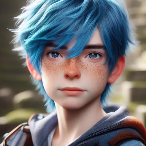 Blue hair - AI Generated Artwork - NightCafe Creator