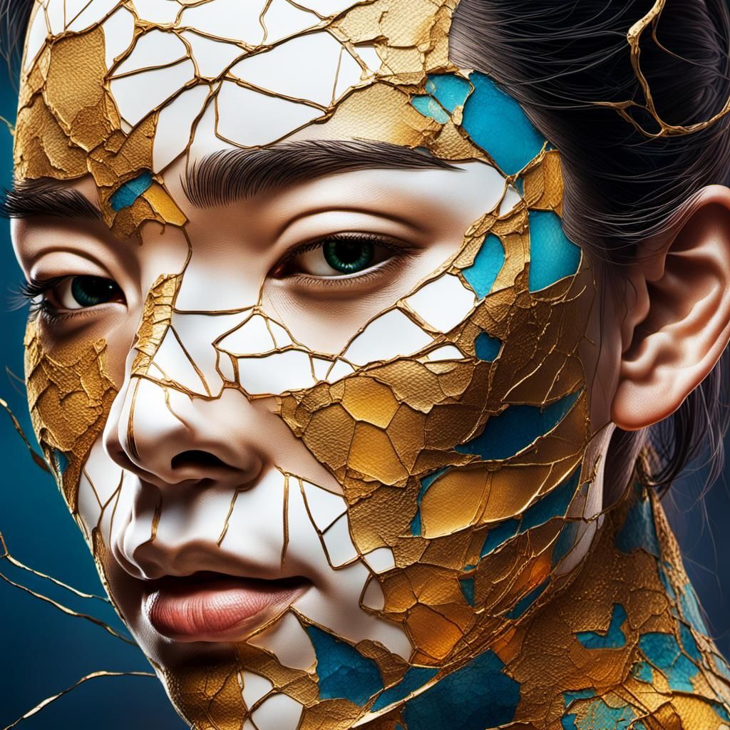 Kintsugi exalts imperfection  by @LoreMakou