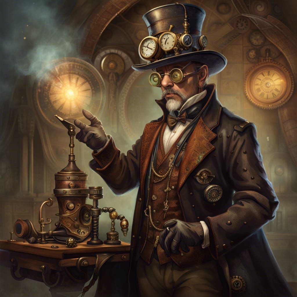 Steampunk magician - AI Generated Artwork - NightCafe Creator