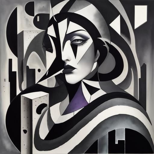 The silence of grey concrete makes me scream in color, alcohol inks, water colors Darkness incarnate as a woman in despa...