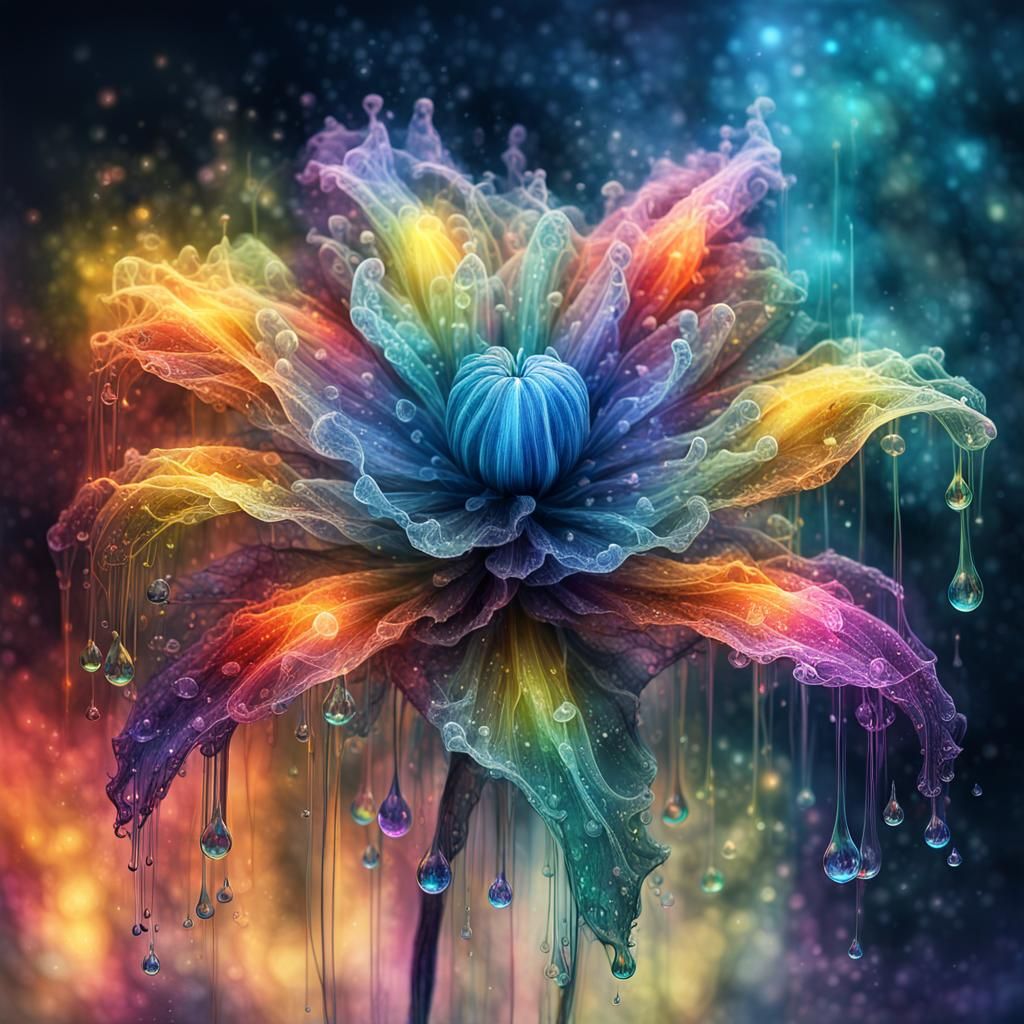 Colorful rainbow flower.  by @coffeeshop