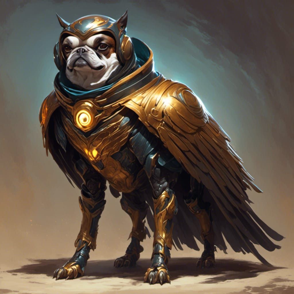 <lora:firey:1.0> a dog dressed as Nite Owl II, concept art, ...