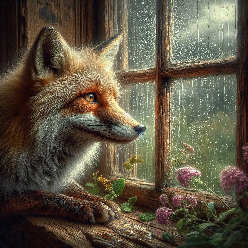 The Fox Behind the Window 👍👍😁
