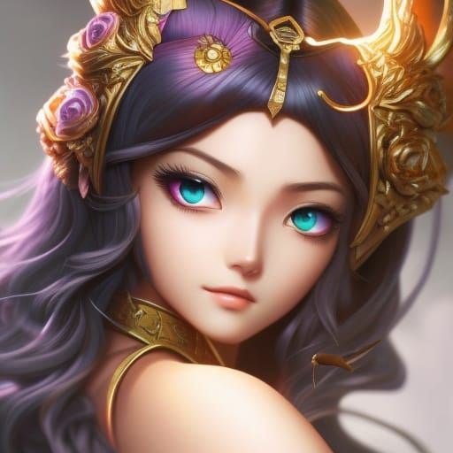 🪷✨Artgerm, WLOP, Greg Rutkowski; Beautiful famous goddess ,...