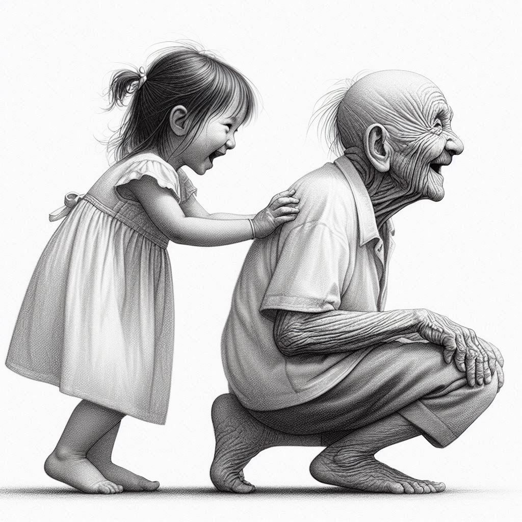 As young as his graund daughter.