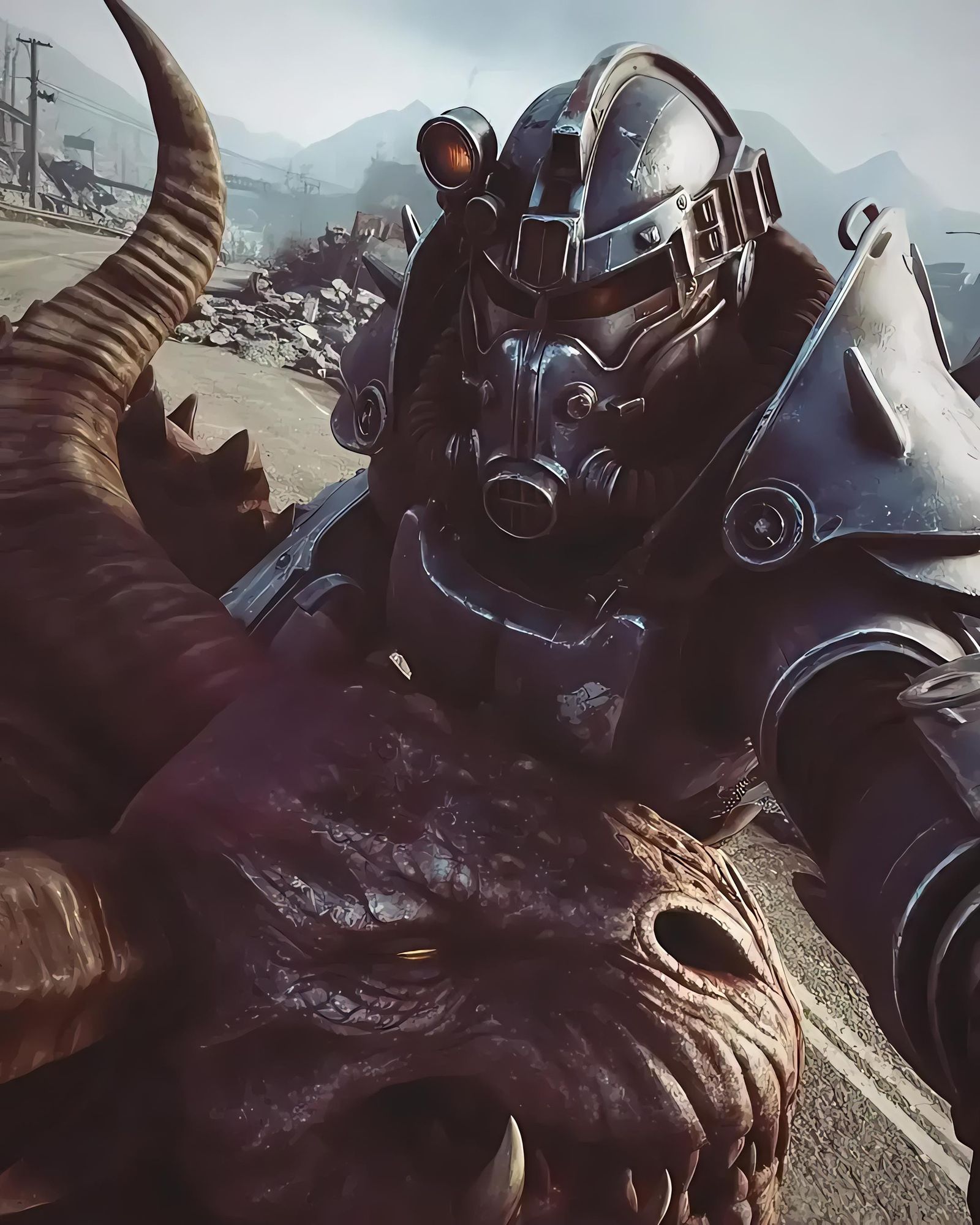 Brotherhood of Steel Knight Taking A Selfie With A Dead Deat...