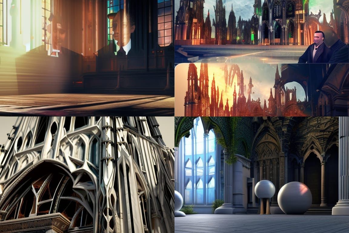 neo gothic arquitecture gothic art 8k resolution concept art...