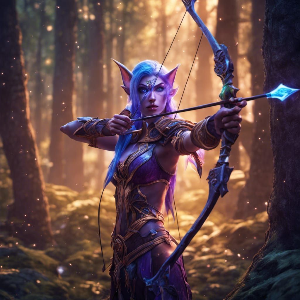 Night Elf Hunter Ai Generated Artwork Nightcafe Creator 