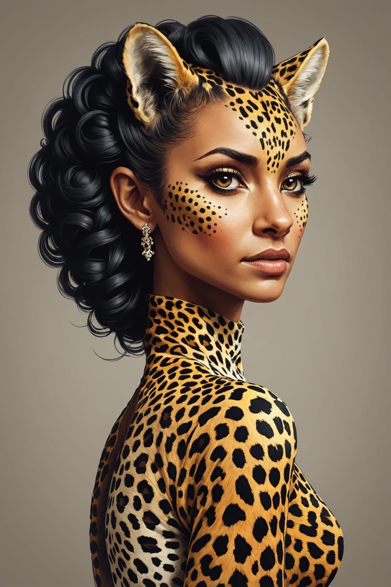 Female gepard, hairdo - AI Generated Artwork - NightCafe Creator