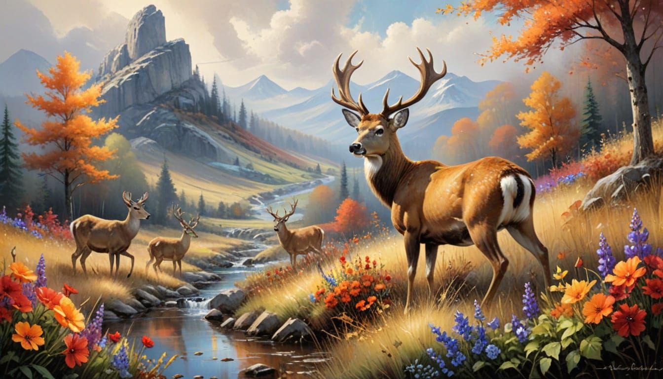 Deer in fall.