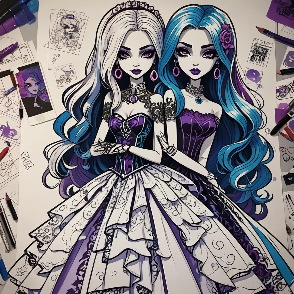 Spectra vondergeist from monster high designing a dress