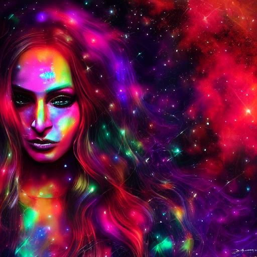 Galaxy girl - AI Generated Artwork - NightCafe Creator