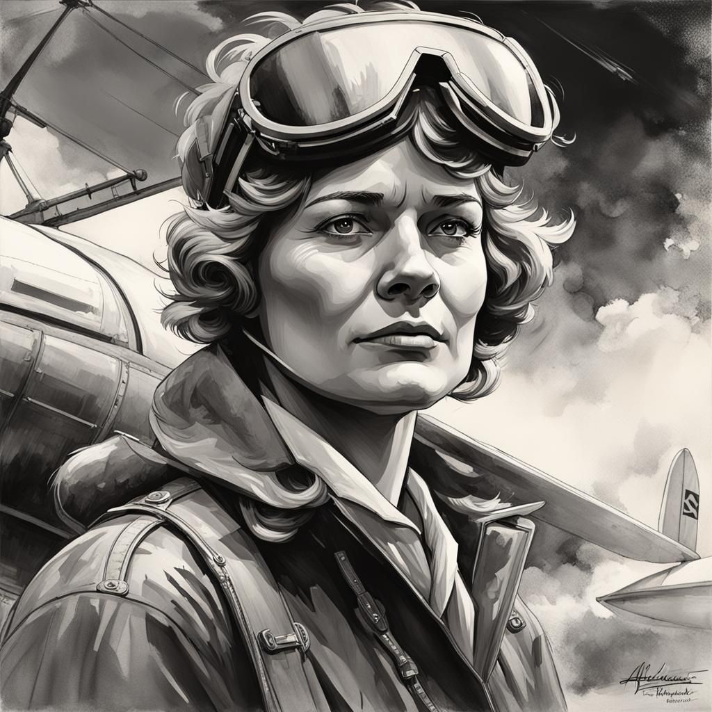 Amelia Earhart  by @Lostmark