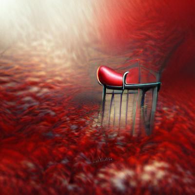 Spoon red chair mail hyperrealism 8k resolution deviantart