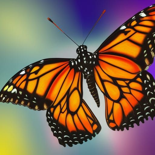 Monarch Butterfly, close up - AI Generated Artwork - NightCafe Creator