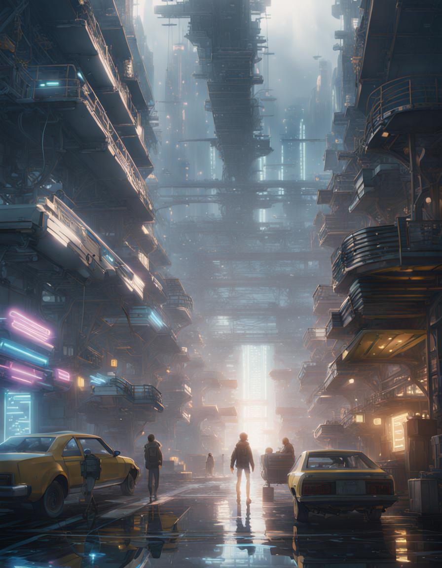 A scene out of the movie Ready Player One Visual, by Makoto ...