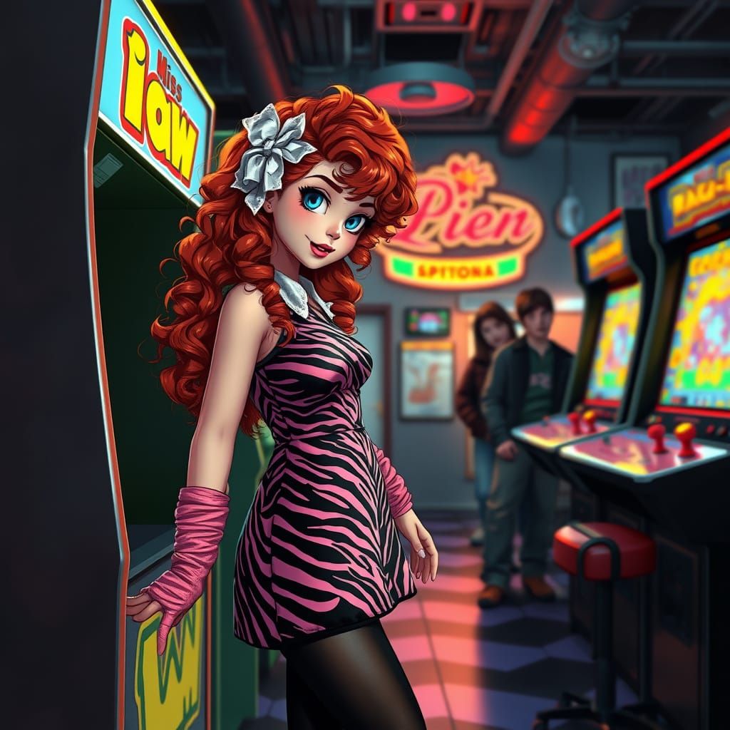 Valley Girl At The Video Arcade  by @Chloe