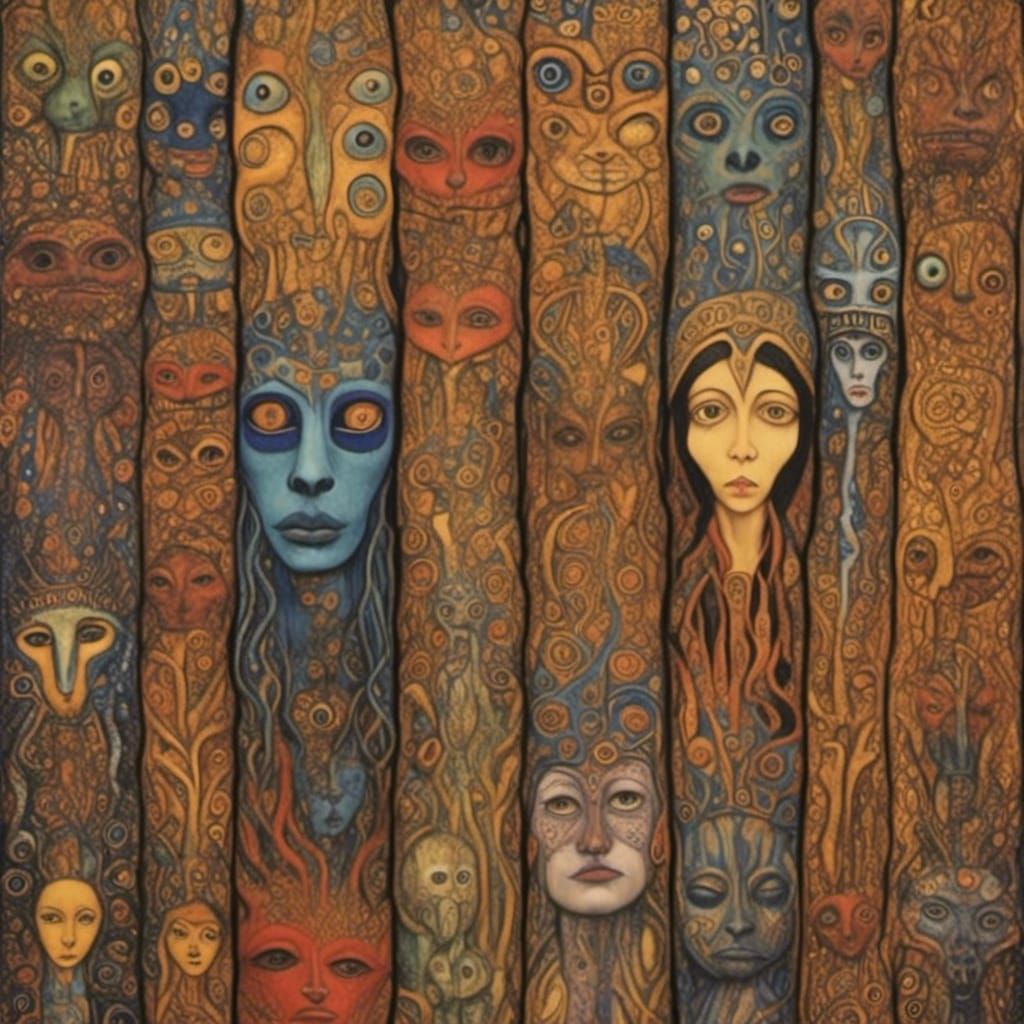 <lora:Hexen Hollow:1.0> Totem poles 