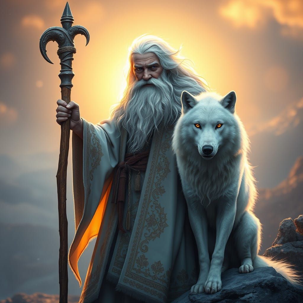 Man & Wolf  by @Julie8